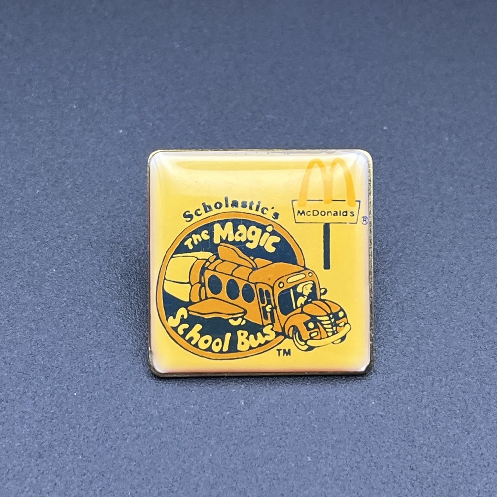 McDonald's Scholastic The Magic School Bus Employee Lapel‎ Hat Pin